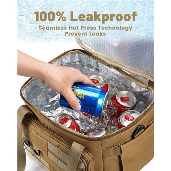 Tactical Lunch Bag,20L Large Heavy Duty DoubleDeck Insulated Lunch Box Leakproof - Picture 6 of 8